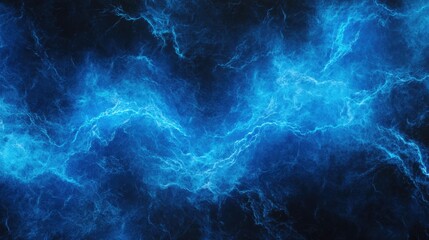 Wall Mural - electric texture. blue lightning on dark sky background. thunderbolt background