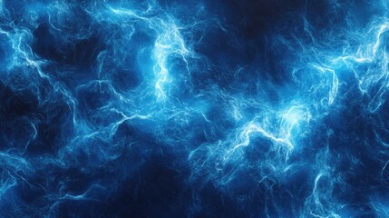 Wall Mural - electric texture. blue lightning on dark sky background. thunderbolt background