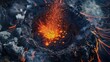 © Muhammad - A close-up of the volcano's crater during a forceful eruption, capturing the dynamic movement of lava and the intense heat distorting the air.