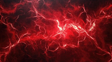 Wall Mural - electric texture. red lightning on dark sky background. thunderbolt background