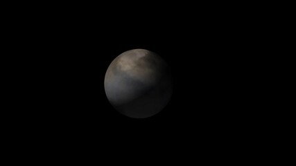 Wall Mural - viw of black background, rotating planets