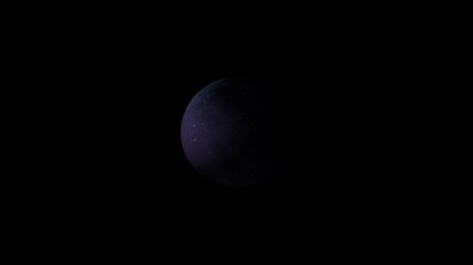 Wall Mural - black background, a planet moving in outer space