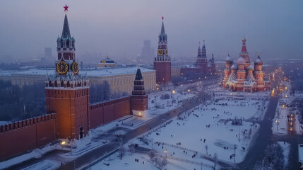 Tourism in Russia: Discovering the Red Square in Moscow,