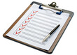 © Maestro - PNG checklist clipboard with pen isolated transparent