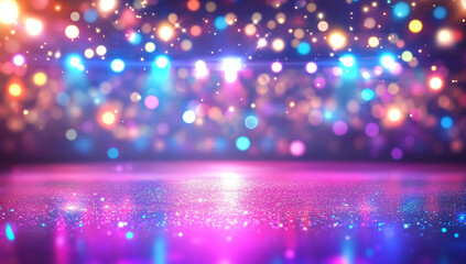 Wall Mural - Pink and Blue Bokeh Background.