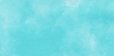 Wall Mural - Natural shiny and soft light watercolor blurry cloudy blue sky wallpaper texture. Colorful beautiful sky blue color light grunge, wall background.