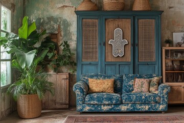 Wall Mural - hamsa hand bohemian home judaism, islam religion spiritual symbol