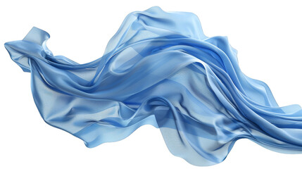 blu Cloth, Silk fabric, transparent fabric flying wave background