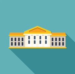 Poster - government building with columns and windows, representing government, politics, and civic architect