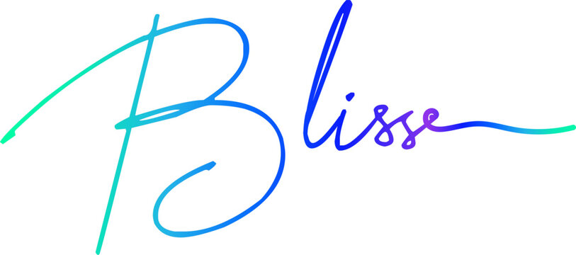 Holiday greeting card design template with mid-century modern graphics , BLISS vector text, BLISS gradient