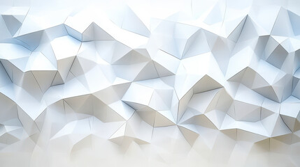 Poster - Abstract White Polygon Texture with Geometric Shapes in Modern 3D Design Concept for Backgrounds, Graphic Designs, and Digital Art Projects