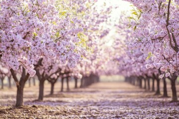 Wall Mural - Cherry Blossom Orchard