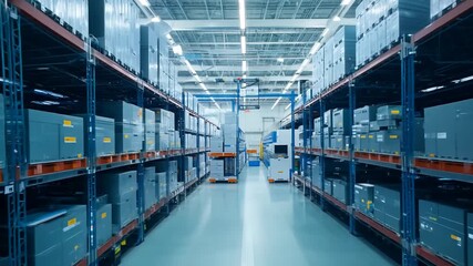 Poster - Tech-Savvy Storage With Organized Shelving & Inventory Generative AI