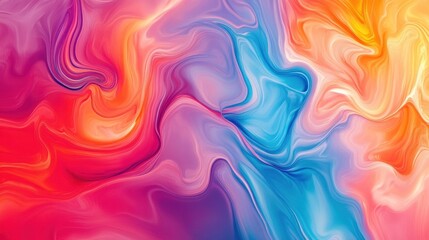 Canvas Print - Abstract Swirls of Vibrant Colors