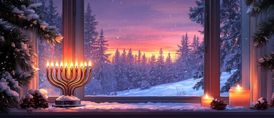 Wall Mural - Menorah Festival of Lights Judaism Religion Spiritual Symbol