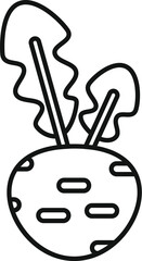 Poster - This simple black beetroot icon represents healthy eating and a nutritious lifestyle