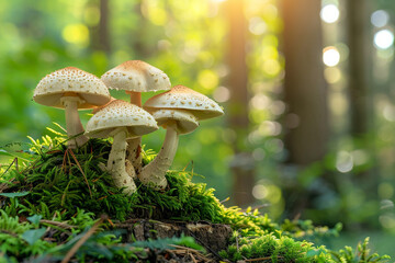 Mushrooms in the Forest