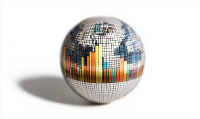 Wall Mural - A globe with a city on it