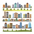 © Adobe Contributor - Set of City Buildings in Flat Style Design