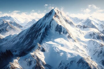 Wall Mural - Majestic Snow-Capped Mountain