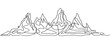 © Chikichirony - Simplistic black line art of mountain ranges