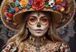 © Mikke - woman with face painted for the day of the dead party
