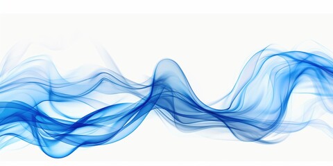 Wall Mural - Translucent Blue Waves Abstract Design created by ai