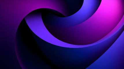 Sticker - Abstract swirling shapes in vibrant purple and pink hues create a dynamic visual effect.