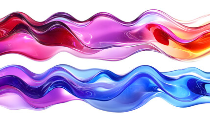 Canvas Print - Abstract wave patterns in vibrant colors, showcasing fluid motion and design.