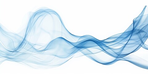 Wall Mural - Translucent Blue Waves Abstract Design created by ai