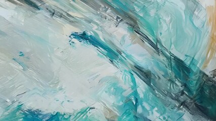 Poster - Abstract Brush Painting With Fluid Strokes and Soft Colors Generative AI