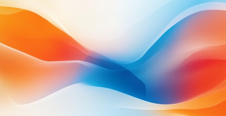 Poster - a vibrant gradient of orange, blue, and white creates a modern, appealing background for any design.