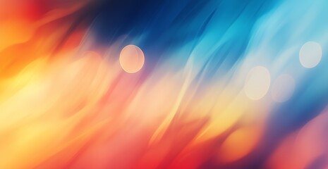 Poster - a vibrant, blurred gradient of orange, blue, and red adds depth and warmth for any design project.