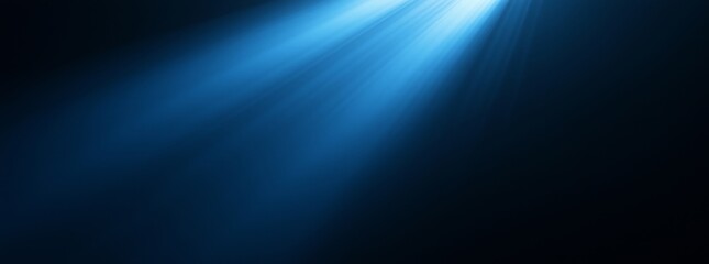Poster - a blue light beam glows from the corner, creating dynamic, vibrant lighting with smooth gradients.