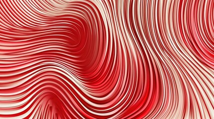 Poster - Abstract red waves flowing in a rhythmic pattern on a smooth surface