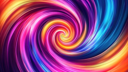 Poster - Vibrant swirling colors create a mesmerizing abstract pattern with rich hues and dynamic motion