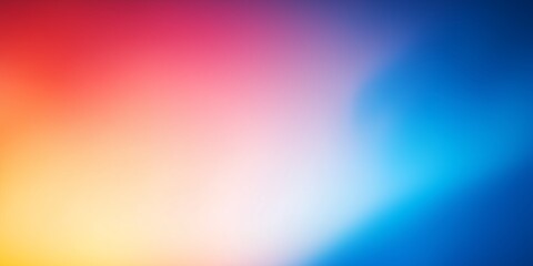 Poster - Vibrant gradient background in blue, orange, and red; ideal for banners, high-res vector design.