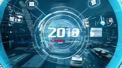 Poster - smart city control center with connected infrastructure in 2018 generative ai