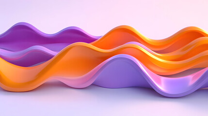 Canvas Print - Colorful wavy shapes in vibrant hues create a modern abstract design.