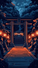 Wall Mural - Torii Gate Temple Entrance Shinto Religion Spiritual Symbol