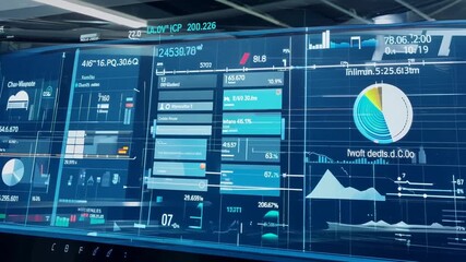 Poster - closeup of control room dashboard displaying real-time iiot data generative ai