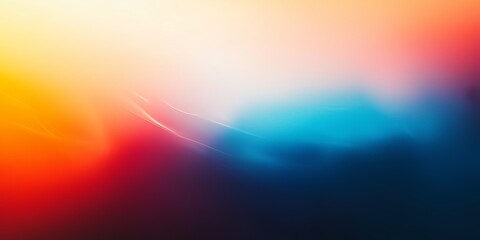 Poster - A vibrant gradient of blue, orange, and red adds depth and warmth to any design.