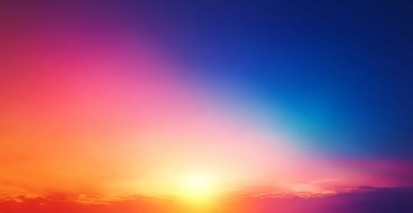 Poster - A vibrant orange and blue gradient background creates a bright, minimalist design in high definition.