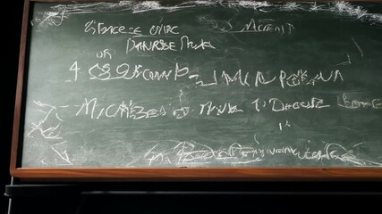 Poster - School Board Display With Chalk Writing on Black Background Generative AI