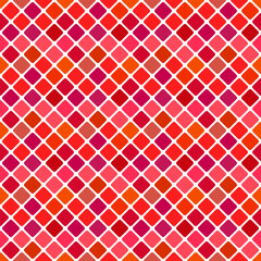 Poster - Seamless diagonal square pattern background - geometrical red abstract vector graphic design from squares