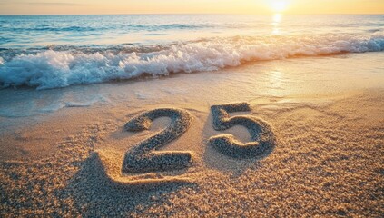 A beautiful beach is a great place to celebrate the new year 2025