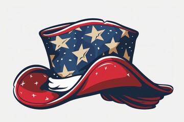 Sticker - Tricorn hat United States of Americas Independence Day