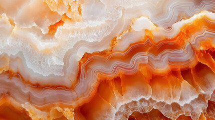 Canvas Print - A close-up view of colorful agate stone with intricate patterns and textures.