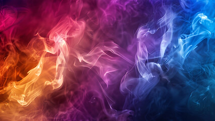 Colorful Smoke Abstract Background in Purple and Blue