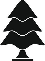 Poster - simple icon of a fir tree, perfect for representing nature, forests, or christmas